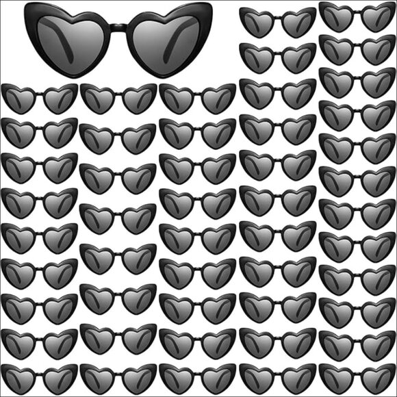 Heart Shaped Sunglasses Retro Glasses for Wedding Party main image 2